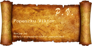 Popeszku Viktor névjegykártya